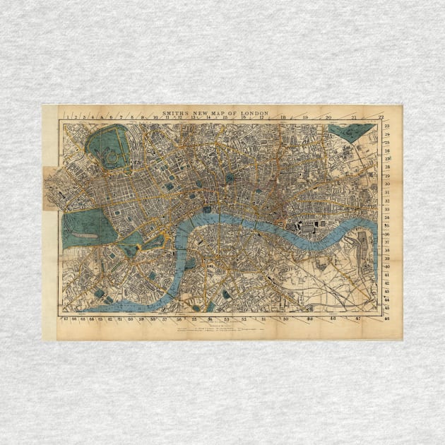 Vintage Map of London England (1860) by Bravuramedia